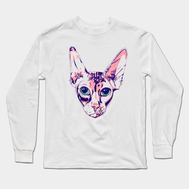 Sphynx Long Sleeve T-Shirt by RaLiz